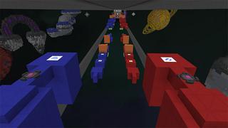 Screenshot of the Minecraft Bedrock Marketplace product Parkour del futuro created by Dig Down Studios.