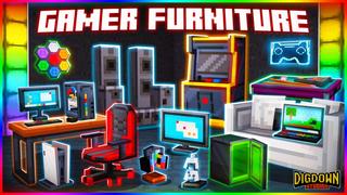 Thumbnail of the Minecraft Bedrock Marketplace product Gamer Furniture created by Dig Down Studios.