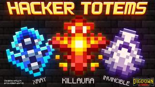 Thumbnail of the Minecraft Bedrock Marketplace product Hacker Totems created by Dig Down Studios.