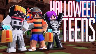 Thumbnail of the Minecraft Bedrock Marketplace product Halloween Teens created by Dig Down Studios.
