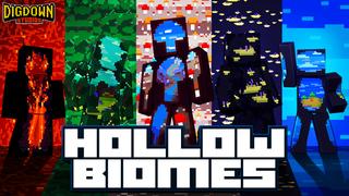 Thumbnail of the Minecraft Bedrock Marketplace product Hollow Biomes created by Dig Down Studios.