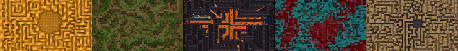 Panorama of the Minecraft Bedrock Marketplace product Labyrinth created by Dig Down Studios.