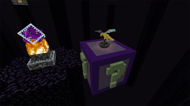 Screenshot of the Minecraft Bedrock Marketplace product Lucky Block Infinity created by Dig Down Studios.