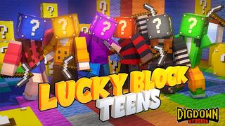 Thumbnail of the Minecraft Bedrock Marketplace product Lucky Block Teens created by Dig Down Studios.