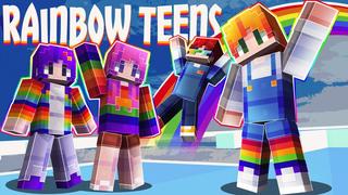 Thumbnail of the Minecraft Bedrock Marketplace product Rainbow Teens created by Dig Down Studios.