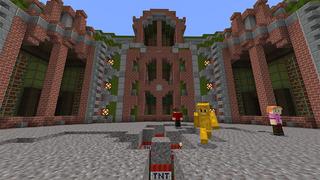 Screenshot of the Minecraft Bedrock Marketplace product TNT Run created by Dig Down Studios.