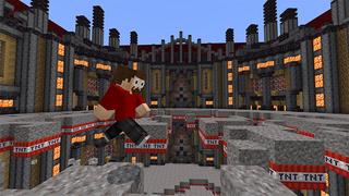 Screenshot of the Minecraft Bedrock Marketplace product TNT Run created by Dig Down Studios.