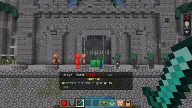 Screenshot of the Minecraft Bedrock Marketplace product Tower Defense created by Dig Down Studios.