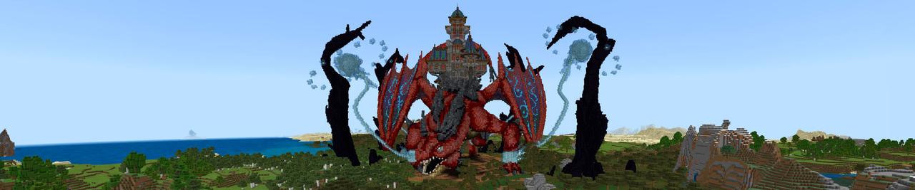 Panorama of the Minecraft Bedrock Marketplace product Dragon Castle created by A30x1.