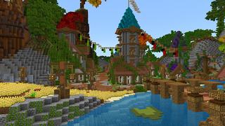 Screenshot of the Minecraft Bedrock Marketplace product Elf Village created by A30x1.