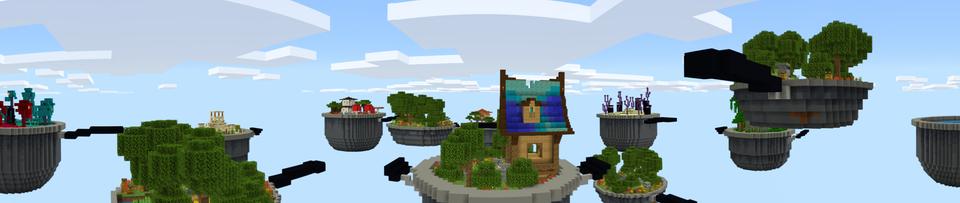 Panorama of the Minecraft Bedrock Marketplace product Giant Pan Skyblock created by Diluvian.