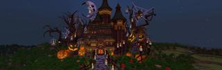 Panorama of the Minecraft Bedrock Marketplace product Haunted Giant House created by A30x1.