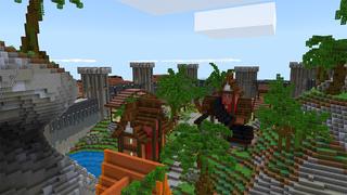 Screenshot of the Minecraft Bedrock Marketplace product Island Fortress created by A30x1.