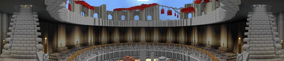 Panorama of the Minecraft Bedrock Marketplace product Kraken Colosseum created by Diluvian.