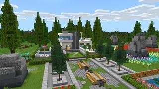 Screenshot of the Minecraft Bedrock Marketplace product Mansion: Noob vs Pro vs Hacker created by Diluvian.
