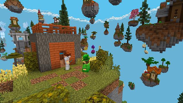 Screenshot of the Minecraft Bedrock Marketplace product Mega Lucky Block Skyblock created by A30x1.