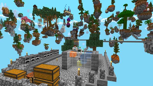 Screenshot of the Minecraft Bedrock Marketplace product Mega Lucky Block Skyblock created by A30x1.