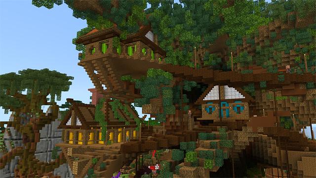 Screenshot of the Minecraft Bedrock Marketplace product Mega Tree Base created by Diluvian.