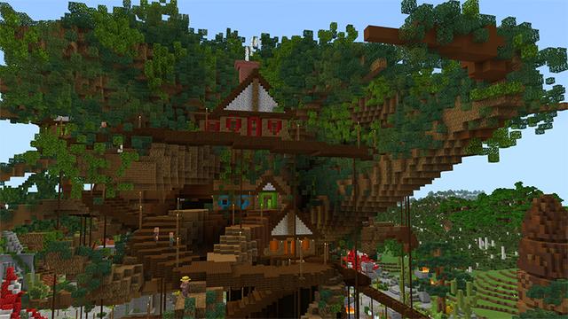 Screenshot of the Minecraft Bedrock Marketplace product Mega Tree Base created by Diluvian.