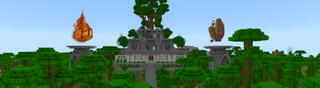 Panorama of the Minecraft Bedrock Marketplace product Mythical Temple created by A30x1.