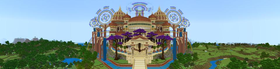 Panorama of the Minecraft Bedrock Marketplace product Paradise Castle created by A30x1.
