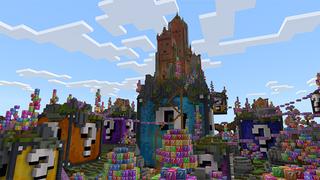 Screenshot of the Minecraft Bedrock Marketplace product Rainbow Lucky World created by A30x1.