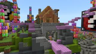 Screenshot of the Minecraft Bedrock Marketplace product Rainbow Lucky World created by A30x1.