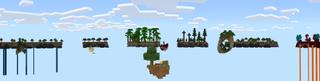 Panorama of the Minecraft Bedrock Marketplace product Ring SkyBlock created by Diluvian.
