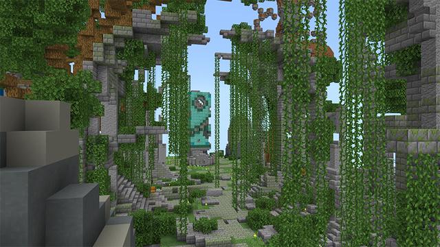 Screenshot of the Minecraft Bedrock Marketplace product Sky Monster: Skeleton Soldier created by Diluvian.