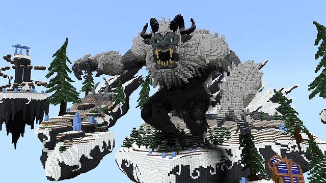 Screenshot of the Minecraft Bedrock Marketplace product Sky Monster: Yeti created by Diluvian.