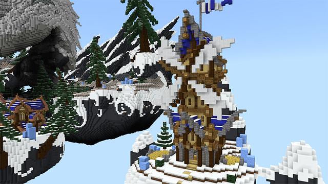 Screenshot of the Minecraft Bedrock Marketplace product Sky Monster: Yeti created by Diluvian.