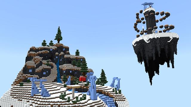 Screenshot of the Minecraft Bedrock Marketplace product Sky Monster: Yeti created by Diluvian.