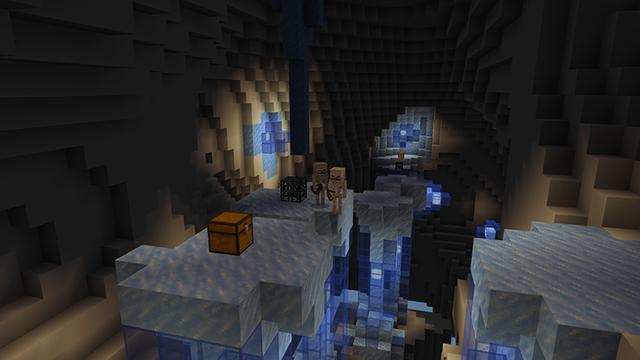 Screenshot of the Minecraft Bedrock Marketplace product Sky Monster: Yeti created by Diluvian.