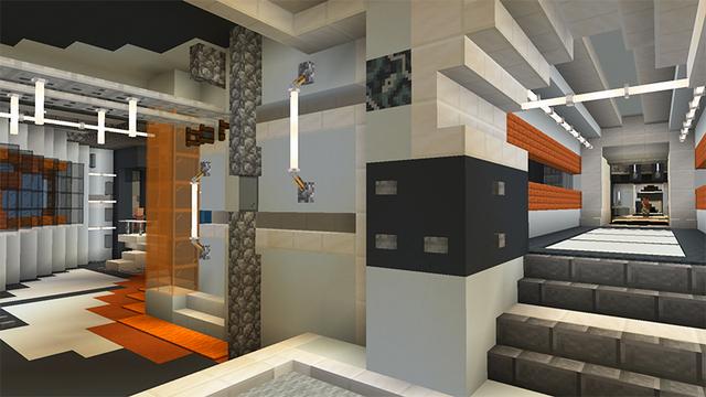 Screenshot of the Minecraft Bedrock Marketplace product Space Station created by A30x1.