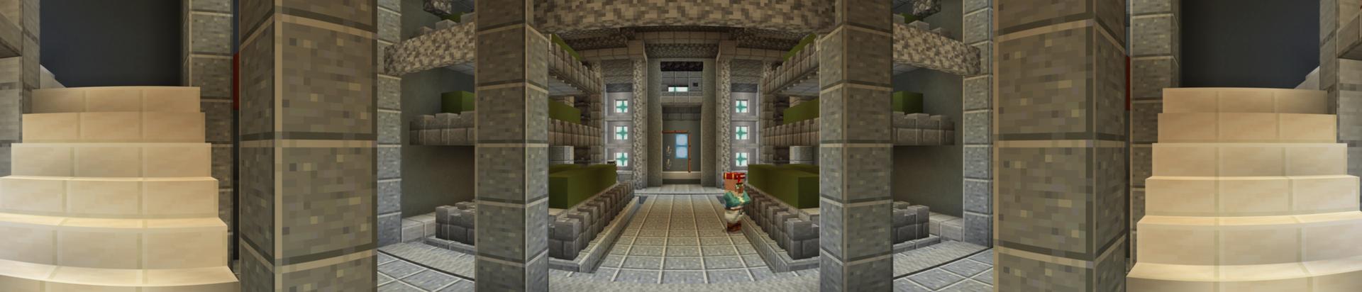 Panorama of the Minecraft Bedrock Marketplace product Submarine Secret Base created by A30x1.