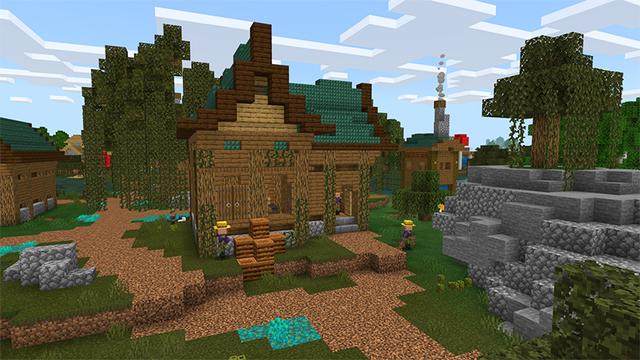 Screenshot of the Minecraft Bedrock Marketplace product Aldea del Pantano created by A30x1.