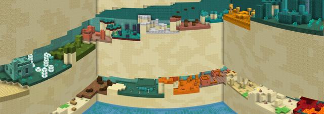 Panorama of the Minecraft Bedrock Marketplace product Temple Parkour created by Diluvian.