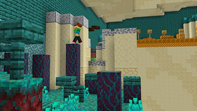 Screenshot of the Minecraft Bedrock Marketplace product Temple Parkour created by Diluvian.