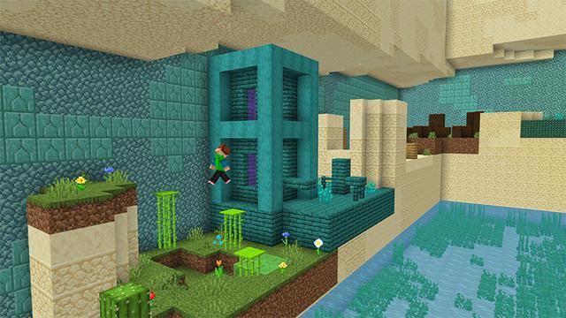 Screenshot of the Minecraft Bedrock Marketplace product Temple Parkour created by Diluvian.