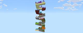 Panorama of the Minecraft Bedrock Marketplace product Twisted Parkour2 created by A30x1.