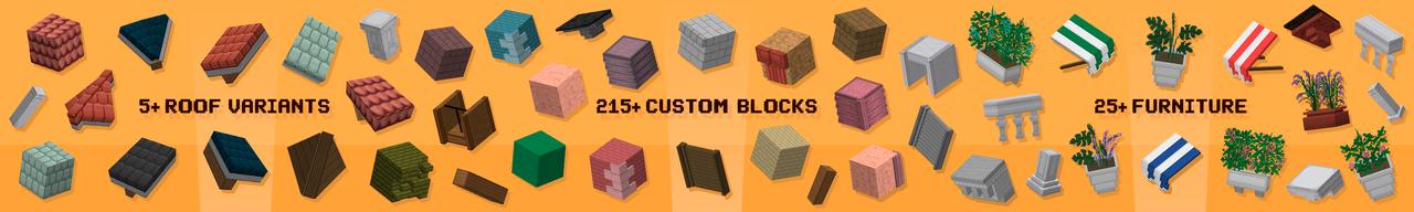 Panorama of the Minecraft Bedrock Marketplace product Block Expansion created by Diveblocks.