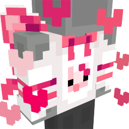 Thumbnail of the Minecraft Bedrock Marketplace product Cute Pastel Pink Heart Bow Dress created by Diveblocks.