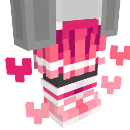Thumbnail of the Minecraft Bedrock Marketplace product Cute Pastel Pink Heart Bow Skirt created by Diveblocks.