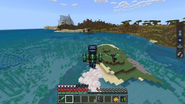 Screenshot of the Minecraft Bedrock Marketplace product Hacker Weapons Add-On created by Diveblocks.