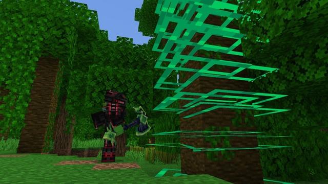 Screenshot of the Minecraft Bedrock Marketplace product Hacker Weapons Add-On created by Diveblocks.