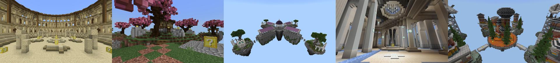 Panorama of the Minecraft Bedrock Marketplace product Lucky Block Battle created by Diveblocks.