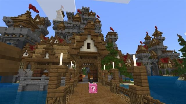 Screenshot of the Minecraft Bedrock Marketplace product Lucky Blocks Castle created by Diveblocks.