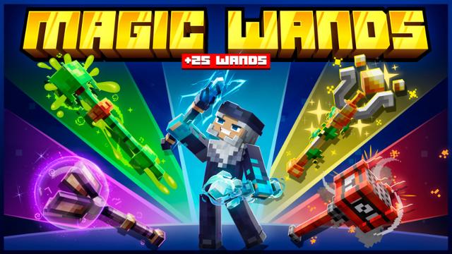 Thumbnail of the Minecraft Bedrock Marketplace product Magic Wands created by Diveblocks.