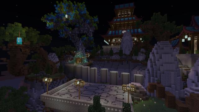 Screenshot of the Minecraft Bedrock Marketplace product Ninja Galaxy created by Diveblocks.