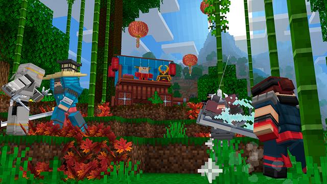 Screenshot of the Minecraft Bedrock Marketplace product Ninjas Add-On created by Diveblocks.